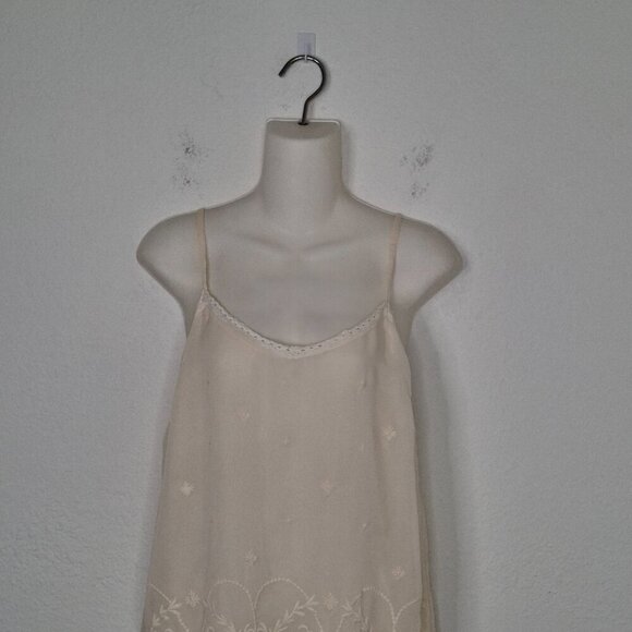 Old Navy Floral Embroidered Cami Sz S Lace Adjustable Straps Boho Minimalist - Picture 6 of 14